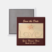 Strand LIEFDE Bruiloft Magneet (Voorkant / Achterkant)