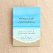 Strand Liefde en Bedankt Bruiloft Dank u