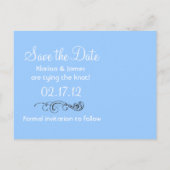 Strand "Liefde in het zand" Save the Date Aankondigingskaart (Achterkant)