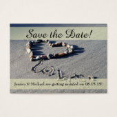 Strand Liefde Save the Date Visitekaartje (Voorkant)