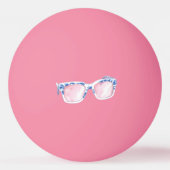 Strand Lieve Roze Lachende Krab met Hoed Pingpongbal (Achterkant)