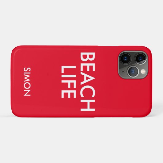 Strand Life Badmeester Gift Rood Case-Mate iPhone Case (Achterkant (horizontaal))