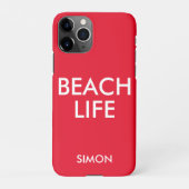 Strand Life Badmeester Gift Rood iPhone Hoesje (Achterkant)