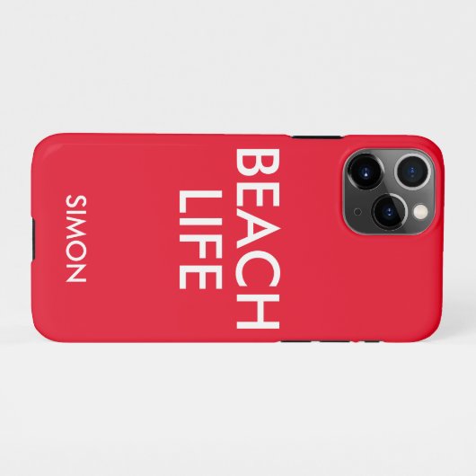 Strand Life Badmeester Gift Rood iPhone Hoesje (Achterkant horizontaal)