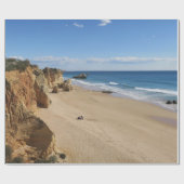 strand, lucht, zee, water, vakantie, wolken, blauw cadeaupapier (Vlak)