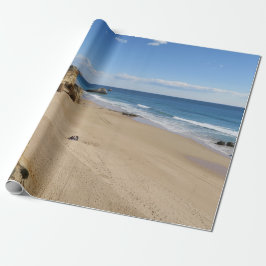 strand, lucht, zee, water, vakantie, wolken, blauw cadeaupapier