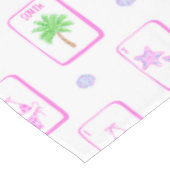 Strand Mahjong Bikini Zeester Palmboom Kust Tafelkleed (Gekanteld)