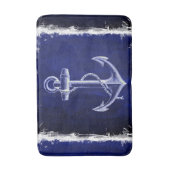 strand - marineblauw kustkust - nautisch anker badmat (Voorkant Verticaal)