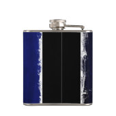 strand - marineblauw kustkust - nautisch anker heupfles (Achterkant)