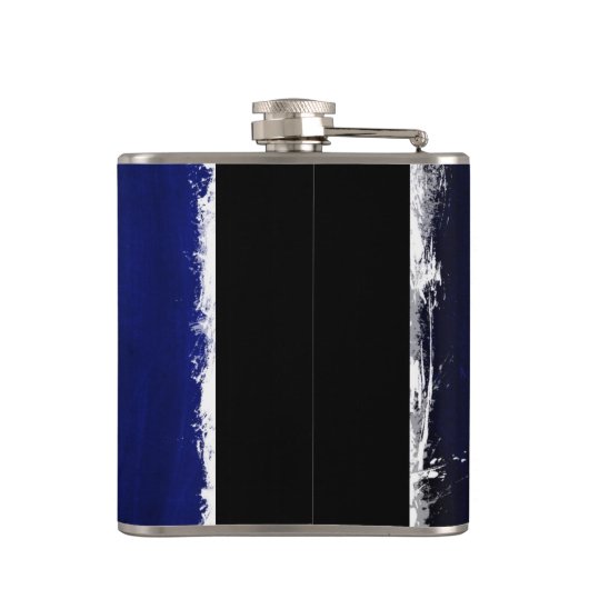 strand - marineblauw kustkust - nautisch anker heupfles (Achterkant)