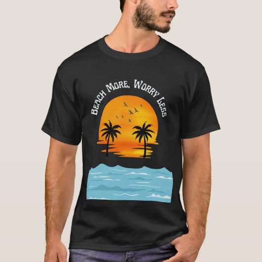 Strand meer, Werk minder T-shirt (Voorkant)