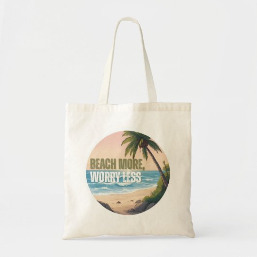 Strand Meer, Worry Minder Tote Bag (Voorkant)