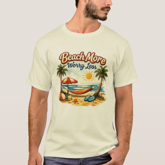 STRAND MEER ZORGEN MINDER T-SHIRT (Voorkant)
