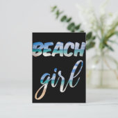 Strand Meisje Briefkaart (Staand voorkant)