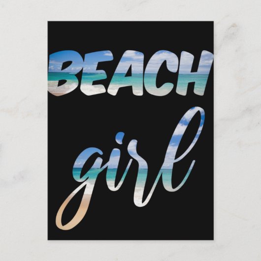 Strand Meisje Briefkaart (Voorkant)