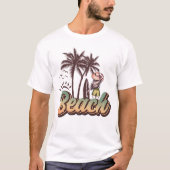 Strand Meisje Palm Tree Summer T-shirt (Voorkant)