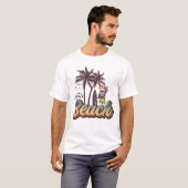 Strand Meisje Palm Tree Summer T-shirt (Voorkant volledig)