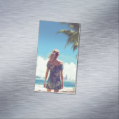 Strand Meisjes Zomer Strand Achtergrond Magnetisch Visitekaartje (Voorbeeld)