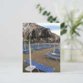 Strand met bedden briefkaart (Staand voorkant)