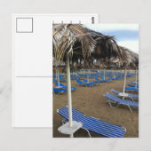 Strand met bedden briefkaart (Voorkant / Achterkant)