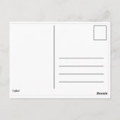 Strand met bedden briefkaart (Achterkant)