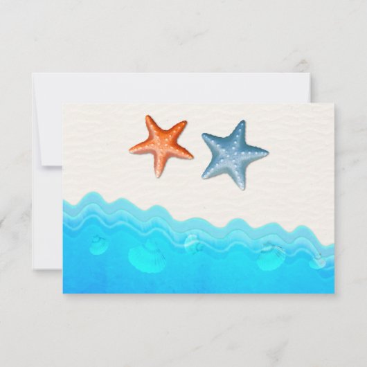 Strand met het Huwelijk RSVP van de Zeester (Achterkant)