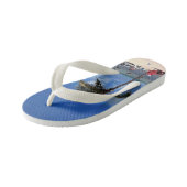 Strand met kokospalm kinder teenslippers (Schuin)