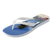 Strand met kokospalm teenslippers (Schuin)