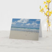 Strand met meeuwen kaart (Gele Bloem)