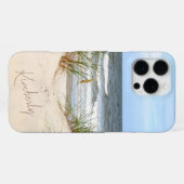 Strand met Naam iPhone Hoesje (Achterkant horizontaal)