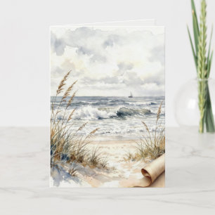 Strand met omgekrulde rand kaart