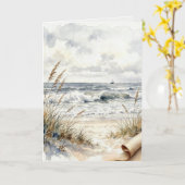 Strand met omgekrulde rand kaart (Gele Bloem)