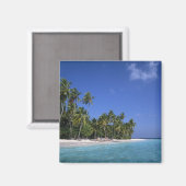 Strand met palmbomen, Malediven Magneet (Voorkant / Achterkant)