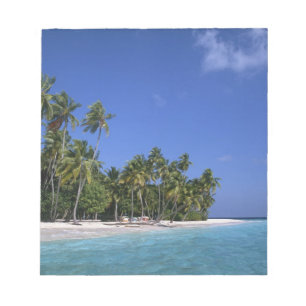 Strand met palmbomen, Malediven Notitieblok