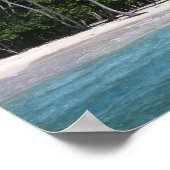 Strand met palmbomen, Malediven Poster (Hoek)