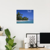 Strand met palmbomen, Malediven Poster (Thuiskantoor)