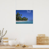 Strand met palmbomen, Malediven Poster (Keuken)