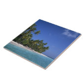 Strand met palmbomen, Malediven Tegeltje (Zijkant)