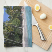 Strand met palmbomen, Malediven Theedoek (Quarter Fold)