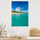 strand met palmbomen, Tonga Poster (Keuken)