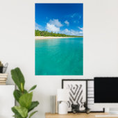 strand met palmbomen, Tonga Poster (Thuiskantoor)