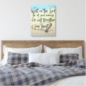 Strand met Psalmen Schrift Canvas Afdruk (Insitu (Slaapkamer))