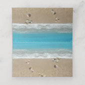 Strand met schelpen plaatskaartje (Binnenkant ongevouwen)