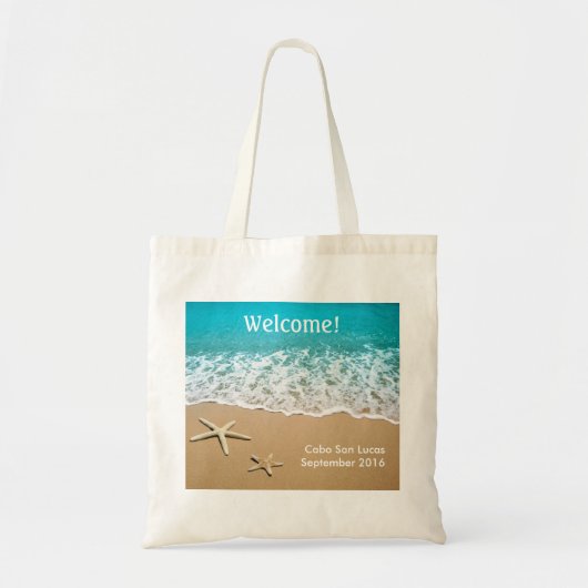 strand met staartvis tote bag (Voorkant)