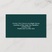 strand met staartvis visitekaartje (Achterkant)