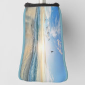 Strand met vogels die over het water vliegen Putte Golfheadcover (Draai 90)