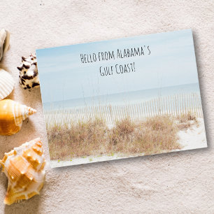 Strand met zandduinen briefkaart