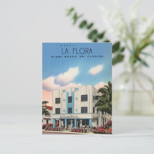  strand Miami Advertisement Briefkaart (Staand voorkant)