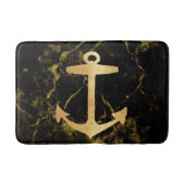 Strand minimalistische chique gouden anker zwart m badmat (Voorkant)