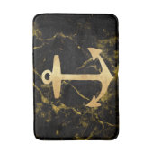 Strand minimalistische chique gouden anker zwart m badmat (Voorkant Verticaal)